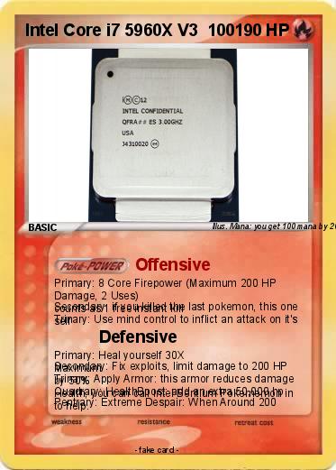 Pokemon Intel Core i7 5960X V3  100