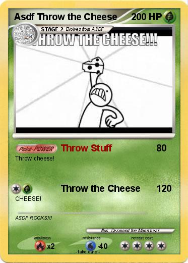 Pokemon Asdf Throw the Cheese