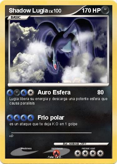Pokemon Shadow Lugia