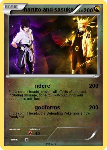 Pokemon naruto and sasuke