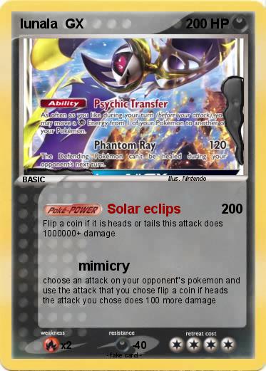 Pokemon lunala  GX