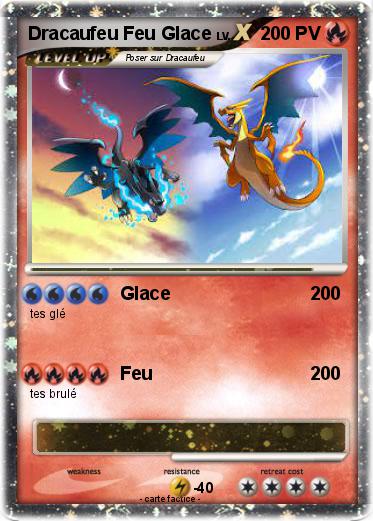 Pokemon Dracaufeu Feu Glace