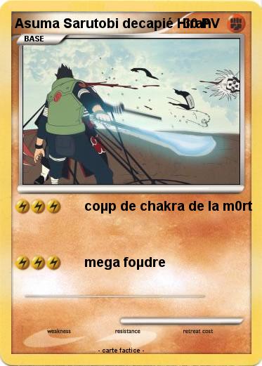 Pokemon Asuma Sarutobi decapié Hiran
