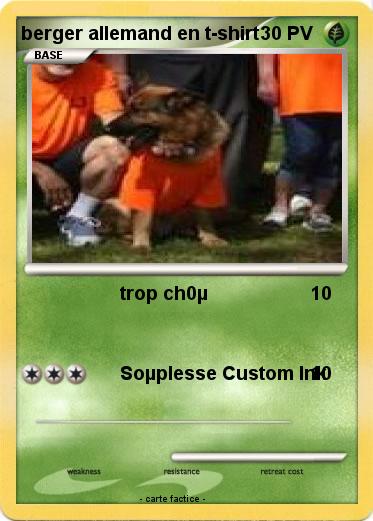 Pokemon berger allemand en t-shirt