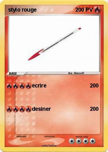 Pokemon stylo rouge