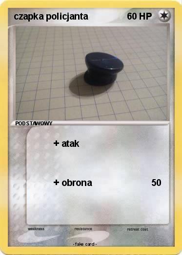 Pokemon czapka policjanta