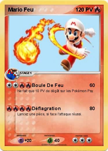 Pokemon Mario Feu