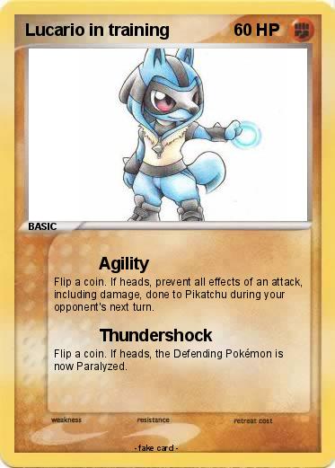 Pokemon Lucario in training