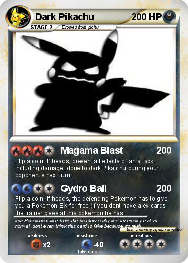 Pokemon Dark Pikachu
