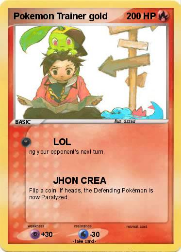 Pokemon Pokemon Trainer gold