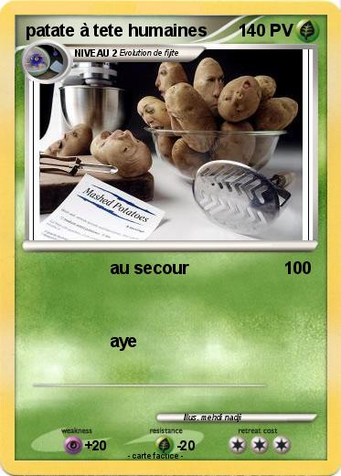 Pokemon patate à tete humaines