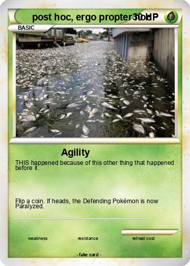 Pokemon post hoc, ergo propter hoc