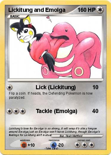 Pokemon Lickitung and Emolga