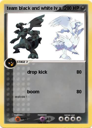Pokemon team black and white lv x