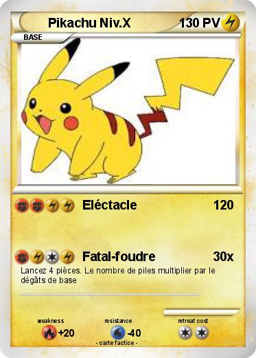 Pokemon Pikachu Niv.X