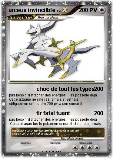 Pokemon arceus invincilble