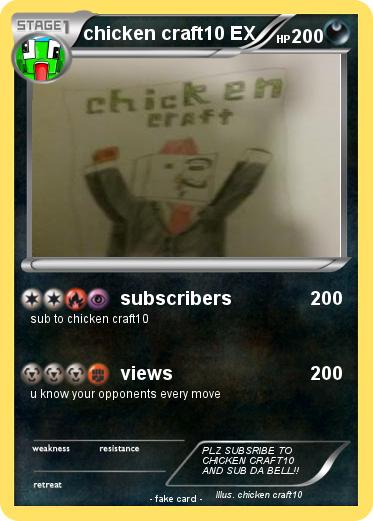 Pokemon chicken craft10 EX