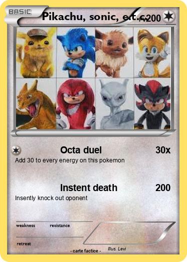 Pokemon Pikachu, sonic, e.t.c.