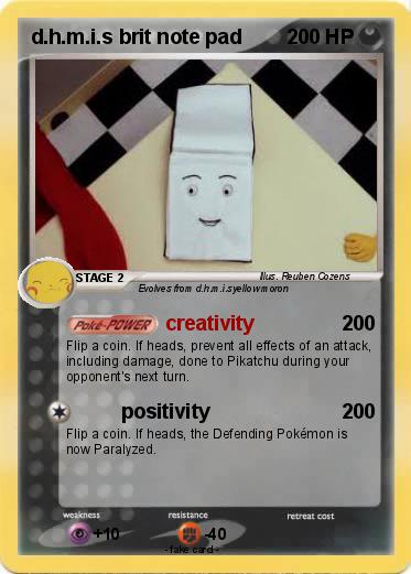 Pokemon d.h.m.i.s brit note pad