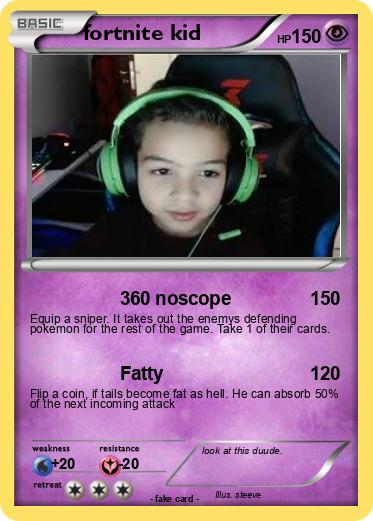 Pokemon fortnite kid