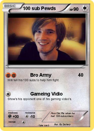 Pokemon 100 sub Pewds