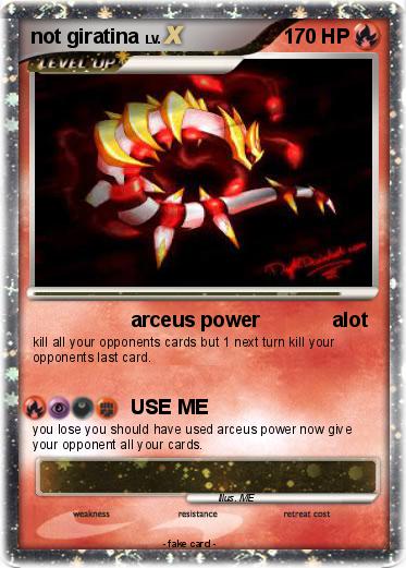 Pokemon not giratina