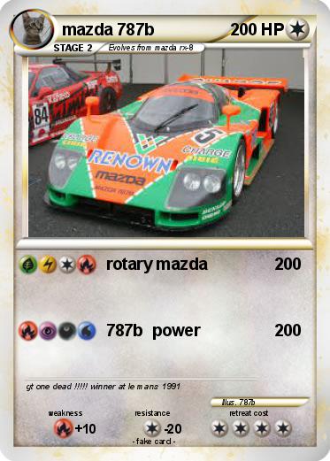 Pokemon mazda 787b