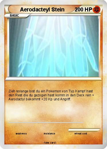 Pokemon Aerodacteyl Stein