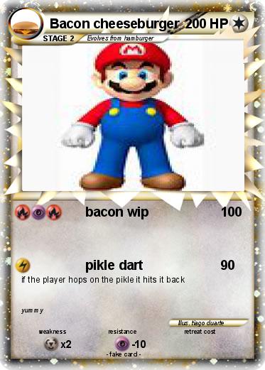 Pokemon Bacon cheeseburger