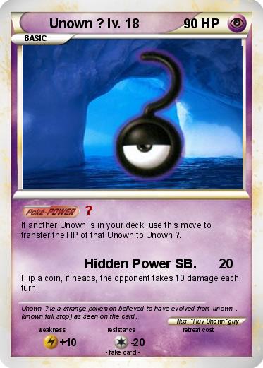 Pokemon Unown ? lv. 18
