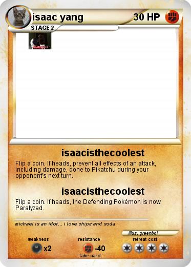 Pokemon isaac yang