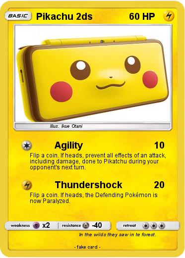 Pokemon Pikachu 2ds