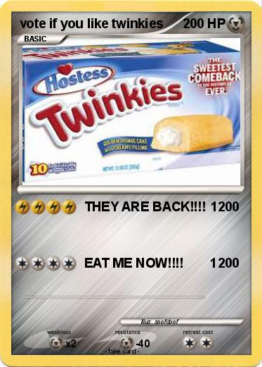 Pokemon vote if you like twinkies