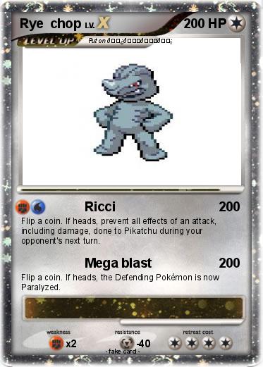 Pokemon Rye  chop