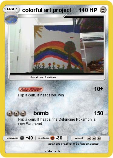 Pokemon colorful art project