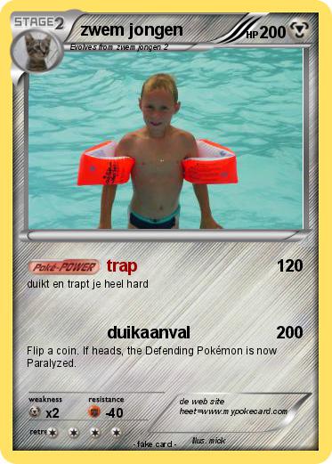 Pokemon zwem jongen