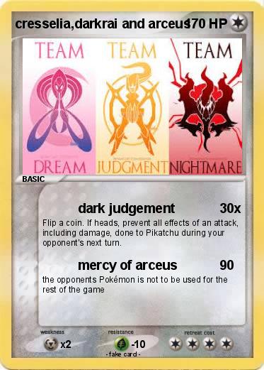 Pokemon cresselia,darkrai and arceus