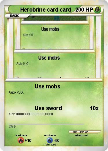 Pokemon Herobrine card card