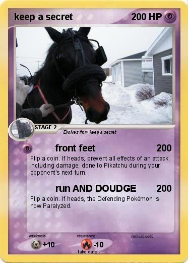 Pokemon keep a secret
