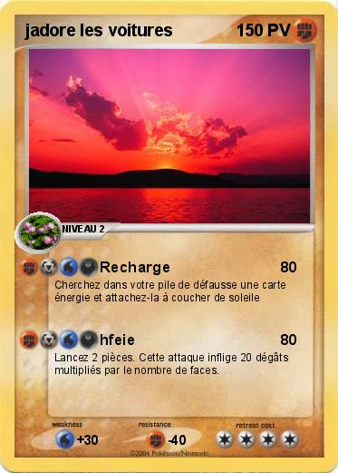 Pokemon jadore les voitures
