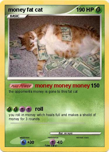 Pokemon money fat cat