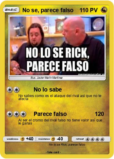 Pokemon No se, parece falso