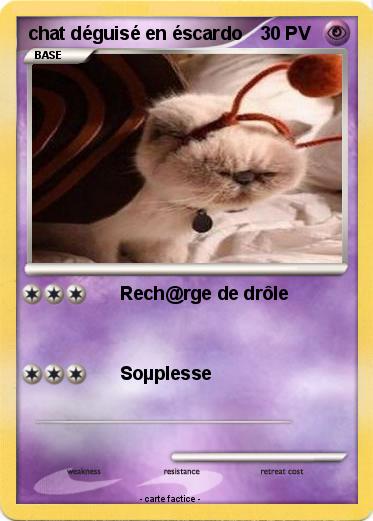 Pokemon chat déguisé en éscardo