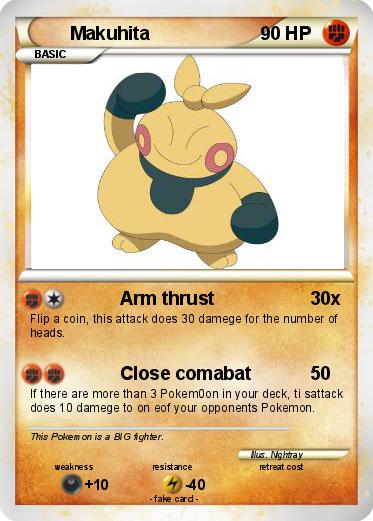 Pokémon Makuhita 29 29 - Arm thrust - My Pokemon Card