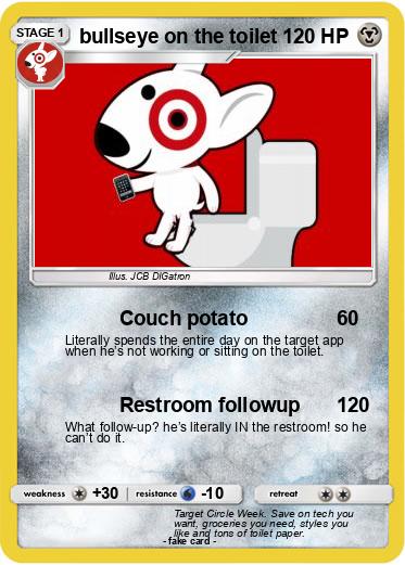 Pokemon bullseye on the toilet