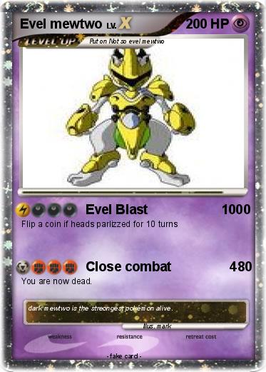Pokemon Evel mewtwo