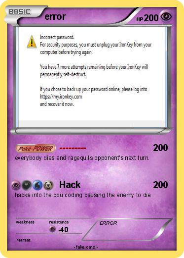 Pokemon error