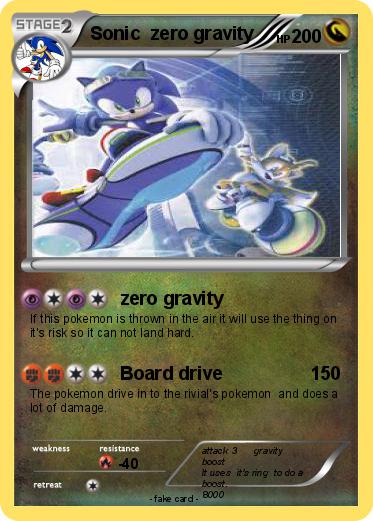 Pokemon Sonic  zero gravity