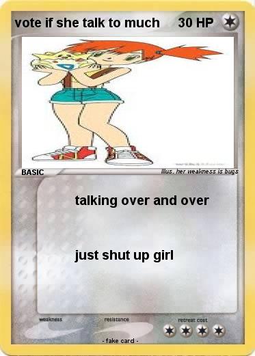 Pokemon vote if she talk to much