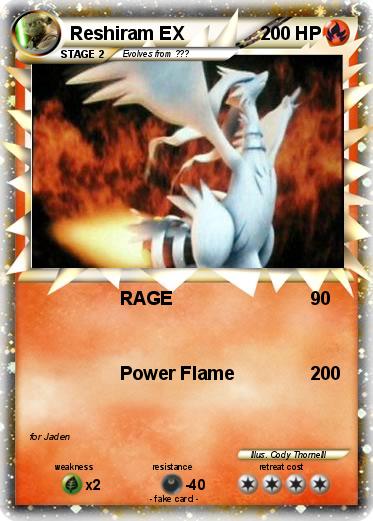Pokemon Reshiram EX